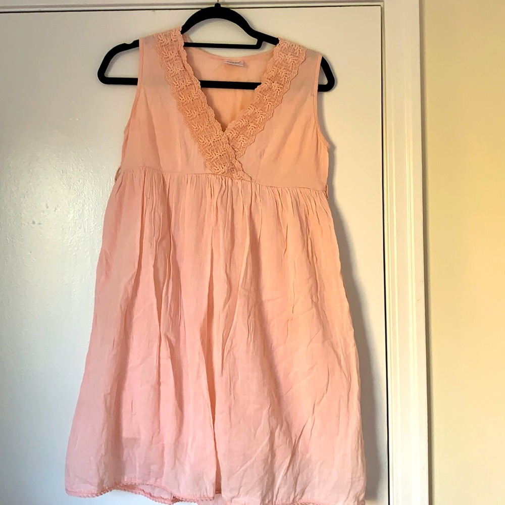 100% cotton blush pink dress.